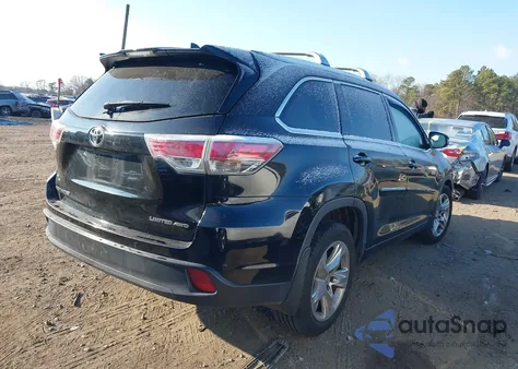 2015 Toyota Highlander Limited Platinum V6 из США, поврежденный, VIN 5TDDKRFH3FS127361